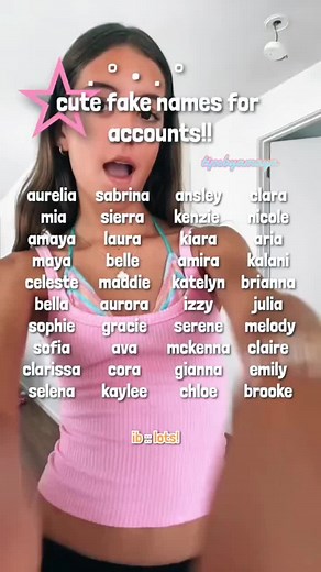 cute fake names for accounts!! 💝🐠 tiktok ruins the quality 🏄‍♀️ vc :: @ellaajamshidi 💞 ib :: lots