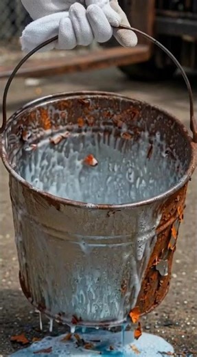 Old Rusty Bucket Restored 🪣✨ | Most Satisfying Cleaning Ever #rustremoval #viralvideo #satisfying