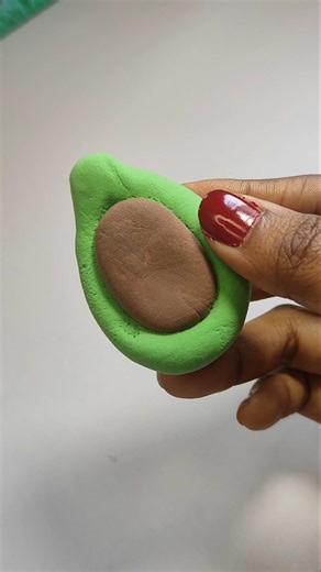 How to make avocado using clay #youtubeshorts