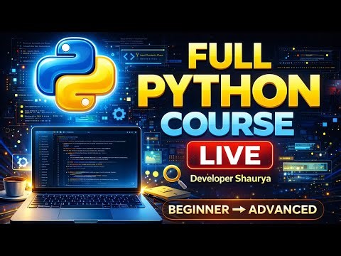 🔴Day 15 - Python made simple LIVE | Developer Shaurya