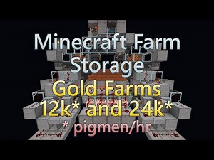 Minecraft Farm Storage: Gold Farms