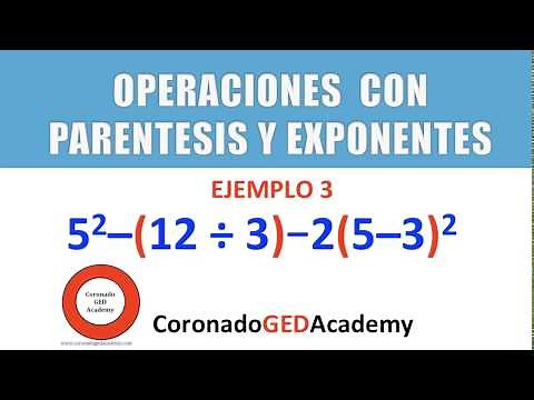 Orden de operaciones con paréntesis y exponentes