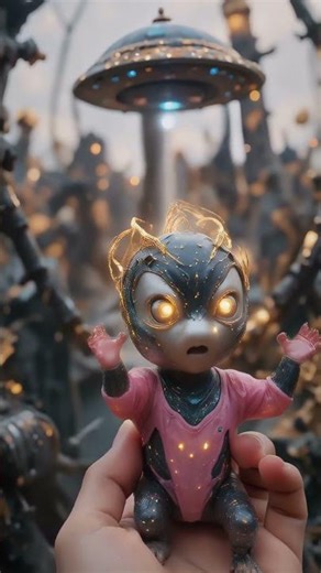 🧿 Alien Eyes That See Through Lights! 🧿光の中を見抜くエイリアンの瞳！#miniature #kawaii #shorts #cute