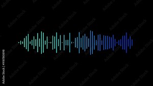 Sound wave animation. Sound motion graphic. audio voice music sound spectrum 4k video footage. voice message animation.