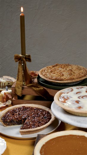 From our kitchen, to your holiday table. Our scratch-made pies are baked fresh daily and made with the simple, honest-to-goodness ingredients you know and love. Perfect for making any festive gathering extra sweet. | Cracker Barrel Old Country Store