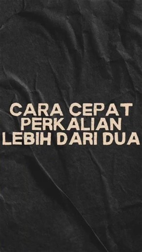 CARA CEPAT PERKALIAN LEBIH DARI DUA #excel #dataextractor #exceltips #spreadsheetmagic #exceltricks