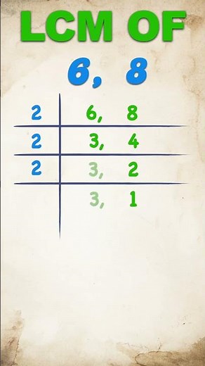 LCM of 6 and 8 / 6 or 8 का LCM निकालना सीखें / #lcm #hcfandlcmtricks #publicmaths
