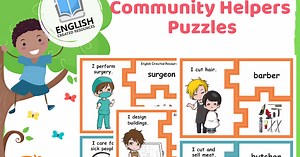 Community Helpers Puzzles - English Created Resources