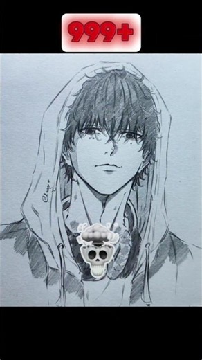 Realistic Anime Boy Drawing ✍️ | Pencil Sketch Timelapse | Amazing Anime Art #shorts