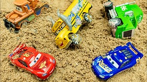 Lightning Mcqueen Truck Toys Under The Sand | Kids Toy TV