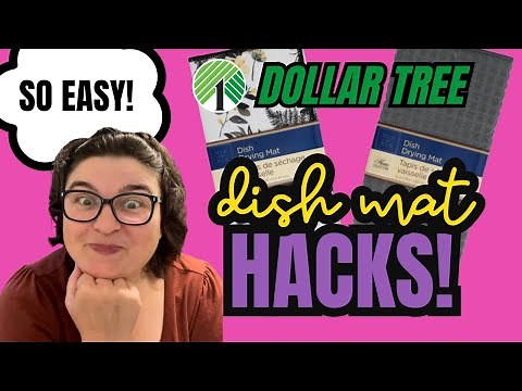 DIY Easy Dollar Tree Dish Mat Hacks!