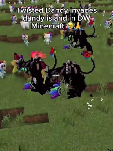 Twisted Dandy invades dandy island in Dandys World Minecraft Mod #roblox #dandysworld#minecraft