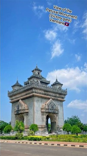 The "Vertical Runway" of Laos ✈️ Patuxai Monument #travel #subscribe