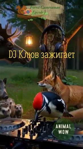 Forest Disco Party with DJ Beak 🐦🎧#shorts #animalwow #forestparty #animaldance #animaldiscoveries🙌🎥