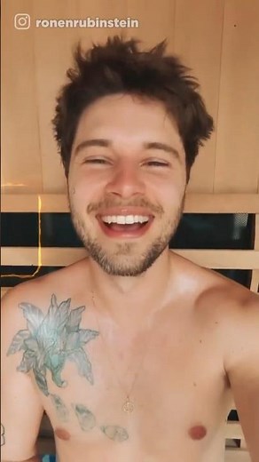 Ronen Rubinstein shares steamy sauna video.😅