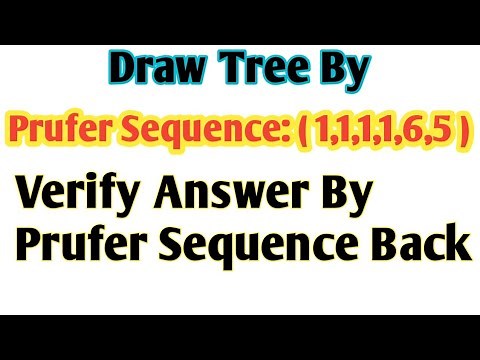 Find Tree By Prufer Sequence | Drawing Tree From Given Prufer Code