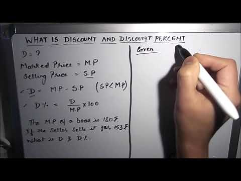 HOW TO FIND DISCOUNT AND DISCOUNT PERCENTAGE