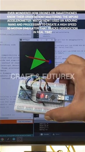 Real time 3D motion tracking with arduino. #ytshorts