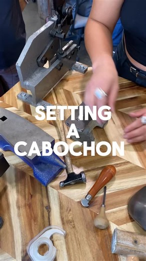B Golden Jewelry School on Instagram: "How to Set a Cabochon - Step by Step Watch as one of our instructors walks you through the basics of setting a cabochon stone in a bezel - one of the most satisfying parts of Metalsmithing 😍 Want to learn this in person? Check out our Metalsmithing classes at the link in our bio!"