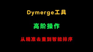 dymerge工具—高阶操作从精准去重到只能排序