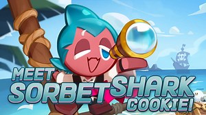 11K views · 669 reactions | This rookie pirate is always so cheerful, even in the salty ocean winds! ‍☠️ Make way for Sorbet Shark Cookie and their bubble sounds! 麗✨ | Cookie Run: Kingdom | Facebook