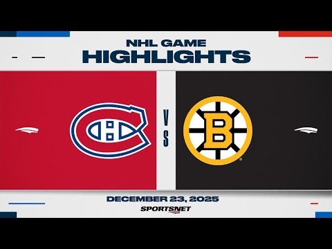 NHL Highlights | Canadiens vs. Bruins - December 23, 2025