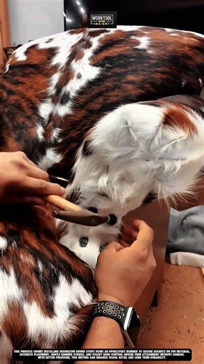 Installing Decorative Studs using Upholstery Hammer | Best for Accent Finish #tool