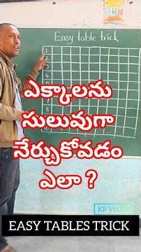 Easy tables trick/ఎక్కాలని సులువుగా నేర్చుకోవడం ఎలా #knowledge #youtubeshorts #shortsfeed