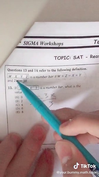Number Bar Functions in SAT and PSAT Math