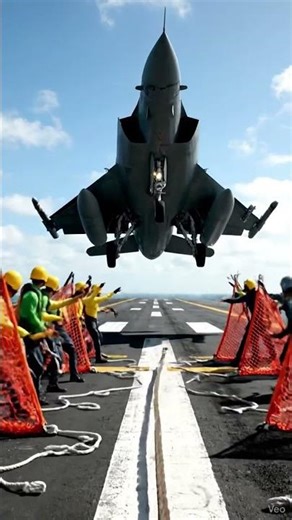 Mirage 2000 Lands on Aircraft Carrier 🚁💥