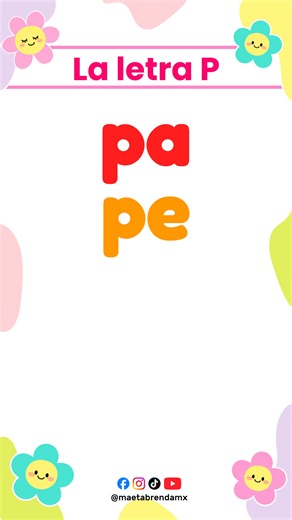 Aprendamos la letra P y sus sílabas pa pe pi po pu 📚 Video educativo para niños en etapa inicial, ideal para aprender a leer y escribir de forma sencilla. Educación infantil con el abecedario paso a paso. #LetraP #Silabas #videoseducativos #Abecedario #educacioninfantil | La Maeta Brenda