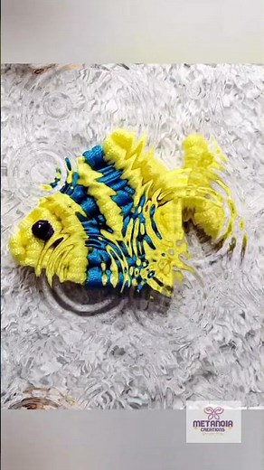 Macramé Fish 🐟 | Easy DIY Keychain, Magnet & Bag Charm | #shorts #macrame #fishmagnet #keychain #diy