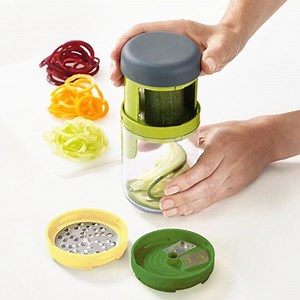 [Hot Item] Handheld Spiral Slicer Vegetable Spiralizer, Veggie Zucchini Pasta Noodle Spaghetti Cutter with 3 Stainless Steel Blades