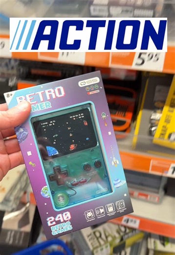 This unlocked pure nostalgia 🎮 Retro Gamer from Action – 240 built-in games – Classic arcade vibes – Super lightweight & portable – Perfect for killing time anywhere Feels like childhood in your pocket 😄 #action #actiongermany #nouveauté #test #fyp