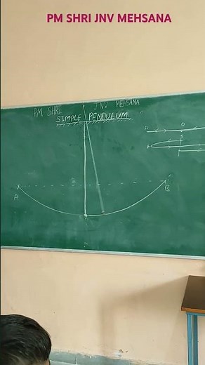 Demonstration of Simple Pendulum on Black Board ; Easy Physics Experiment