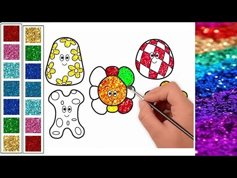 Colouring Glitter In the Night Garden l Haahoos Coloring Pages l How to draw and color l Rainbow Art