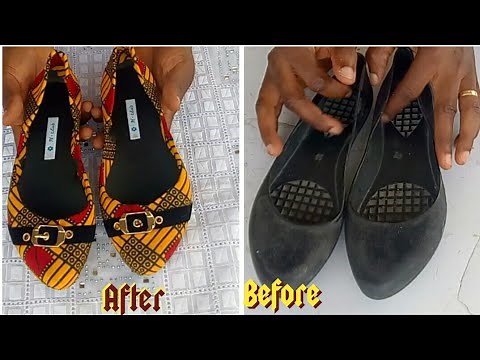 DIY Ankara flat shoes revamp