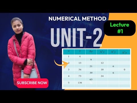 Numerical Methods Difference Table Explained | Lecture-#1 | BCA FIVE SEM EXAM