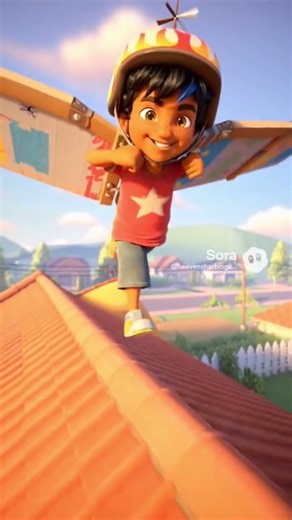 A young boy aspires to fly in the sky. Fearless! #new #shorts #kids #fly #fearless #anime #funny