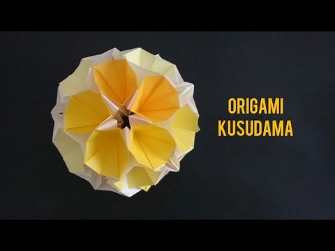 How to make an Origami Honeycomb Kusudama/Paper Ball (step by step)