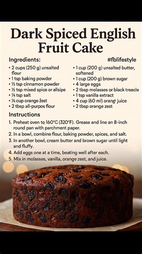 252K views · 1.1K reactions |  Dark Spiced English Fruit Cake...
