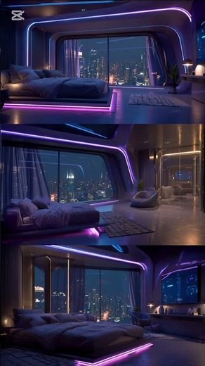 Futuristic Bedroom in 2050 🤯✨”