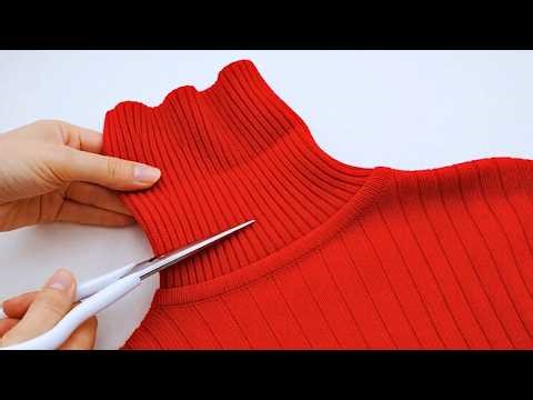 Tight Turtleneck? 4 Easy Ways To Transform It In 5 Minutes (No Sewing Machine!)