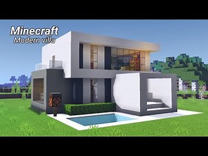 【我的世界】建築教學：小型現代別墅02（Minecraft）