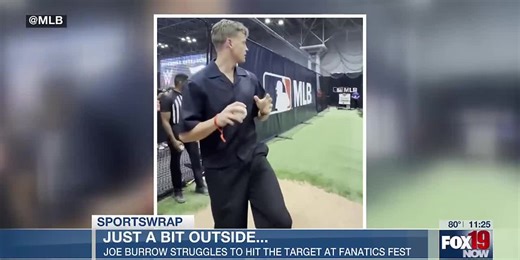 Joe Burrow's pitching performance goes viral