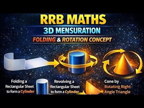 RRB MATHS / 3D MENSURATION/FOLDING AND ROTATION CONCEPT in TAMIL #rrbje2025 #rrbalp#rrbtechnician