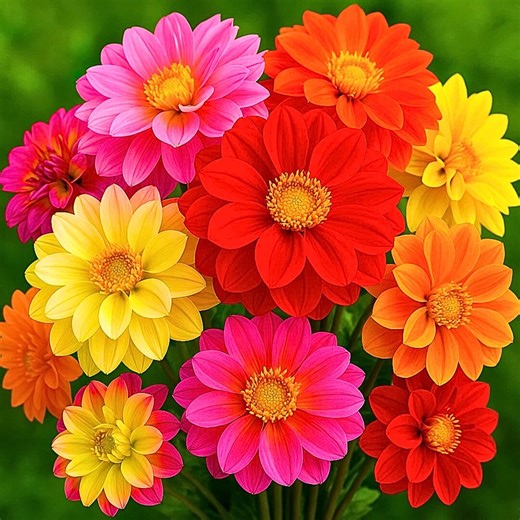 100 Dahlia Seeds Rare Dwarf Autumn Mix | Compact Blooming Flowers | Colorful Garden & Container Plant - Etsy