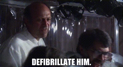 Defibrillate him.