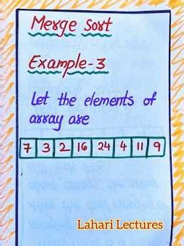 Merge Sort Example-3 in Data Structures notes by Lahari Lectures #LahariLectures #notes #shorts