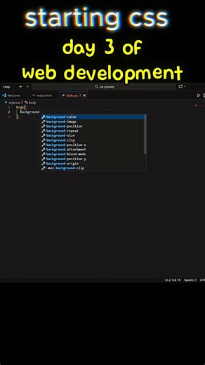 Day 3 learning web development #webdevelopment #programming #shorts